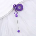 Purple silicone beaded straw charm for creative DIY jewelry and accessory decoration. - Fluorescent Purple