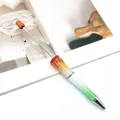DIY beadable ballpoint pen with unique Halloween blood drip design and glitter gradient finish - Halloween Blood Drip Style / Orange White Green