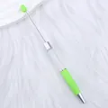 Bolígrafo de cuentas creativo verde lima DIY con tubo vacío para artesanía de joyas - Verde Macarrón