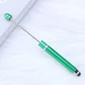 Elegant green metal beadable stylus pen designed for DIY crafts and capacitive touchscreens - 14-Imperial Green