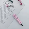 Rosa herzförmiger DIY-Perlenstift mit glitzernden Strasssteinen als Valentinstagsgeschenk - 1,0mm Kugelkopf / Rosa