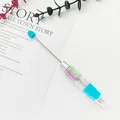 Bolígrafo de 4 colores DIY con varilla de metal para escritura creativa - Azul - Punta de Bala de 1,0 mm / Azul Macarrón