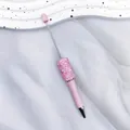 Pink DIY handmade beaded ballpoint pen featuring sparkling resin rhinestones and metal rod - Candy Light Pink