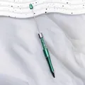 Elegant emerald green metallic DIY beadable pen featuring a crushed crystal filled chamber - Teal