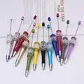 Colorful beaded ballpoint pens with lace bows and sparkling rhinestones for DIY crafts - Bullet Tip 1.0mm / Contact for More Colors