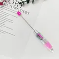 Bolígrafo de cuentas DIY rosa con varilla larga de acero inoxidable para manualidades únicas - Punta de Bala de 1,0 mm / Rojo Rosa Fluorescente