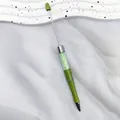 Elegant green DIY beadable ballpoint pen with a long metal rod and crystal shards - Matcha Green