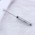 Silver matte multifunctional laser pointer pen with thin DIY beaded rod for office and teaching - Silver
