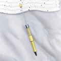 Yellow DIY beadable ballpoint pen with crystal fragments and a long bead rod. - Morandi Yellow