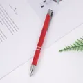 Elegant red metallic ballpoint pen with silver clip and rings for business office use - Red