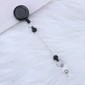 Schwarzer ausziehbarer Ausweis Halter mit anpassbarem Metallstab für DIY Bastelprojekte - Einzelverpackung / Schwarz