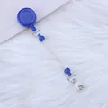 Blauer ausziehbarer perlenfähiger Ausweishalter für DIY ID-Karten, klarer PVC-Gurt - Einzelverpackung / Blau