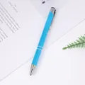 Professional blue aluminum ballpoint pen with silver accents for business or office use - Candy Blue