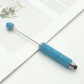 Elegant blue rhinestone beaded stylus touch pen accessory for tablets and smartphones - Full Rhinestone Stylus Style / Lake Blue
