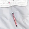 Elegant pink DIY beadable ballpoint pen with sparkling crystal filling and long metal stem. - Rose Pink