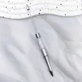Elegant silver metal DIY beadable ballpoint pen with sparkling crushed crystal filling - Silver