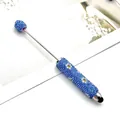 Sparkly blue daisy rhinestone stylus pen variant for tablet and smartphone touchscreens. - Morandi Blue