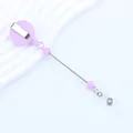 Helllila ausziehbarer Ausweis Halter Clip mit Metalclip und transparenter Schlaufe - Einzelverpackung / Rosa-Violett