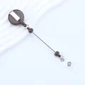 Professioneller kaffeebrauner ausziehbarer Ausweishalter für DIY-ID-Karten und Schlüssel - Einzelverpackung / Kaffeebraun