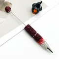 Stylo à bille perlé avec strass dégradés rouge et blanc et finition luxe cristal - Dégradé Rouge