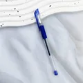 Classic blue 0.5mm gel pen featuring a transparent barrel and soft rubber grip sleeve - 0.5mm / Blue Gold