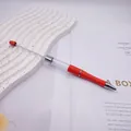 Elegant orange glitter DIY empty tube beaded ballpoint pen for creative craft decoration - 1.0mm Bullet Tip / Orange