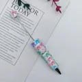Farbenfroher Perlenkugelschreiber mit Schleife und glitzernden Perlen für Geschenke - bunt