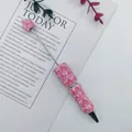 Prunkvoller rosa Perlenkugelschreiber mit 3D-Schleifen und Perlen für Geschenksets - Rosa