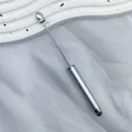 Elegant silver beadable stylus pen for DIY jewelry making and touch screen device - 1.0mm Bullet Tip / Silver