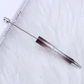 Bolígrafo de cuentas DIY con degradado de cielo estrellado morado y plata artesanal - 2-Degradado Café