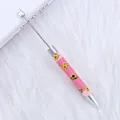 Bolígrafo de cuentas rosa con diseño de girasol para manualidades y joyería creativa - Estilo Girasol Rosa