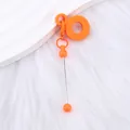 Orange DIY silicone beaded straw charm accessory for creative tumbler decoration - Fluorescent Orange