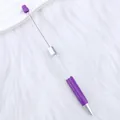 Bolígrafo de cuentas DIY morado con tubo vacío transparente para decorar - Púrpura Caramelo