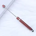 Reddish-brown extendable touch screen stylus pen for DIY beading and precise writing - 18-Deep Coffee