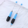 Bolígrafo telescópico DIY azul macaron con agarre de goma antideslizante y cómodo - Punta de bala 1,0 mm / Azul zafiro
