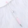 Bolígrafo rosa DIY con tubo transparente vacío para rellenar con cuentas y joyas - Rosa Claro Caramelo
