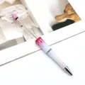Halloween beadable ballpoint pen featuring a red blood drip effect on a pink gradient barrel - Halloween Blood Drip Style / Rose Red White Pink