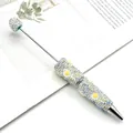 Bolígrafo para enhebrar decorado con brillantes diamantes de imitación AB y flores - Girasol