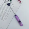 Tragbarer DIY-Paketöffner in Herzform mit lila einziehbarem Griff für Kunsthandwerk - Süßigkeiten-Lila