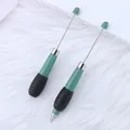 Bolígrafo telescópico con cuentas verde macaron para manualidades creativas y DIY - Punta de bala 1,0 mm / Caqui Verde