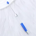 Bolígrafo de cuentas azul personalizable con barril transparente para manualidades - Azul Fluorescente