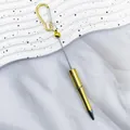 Penna a sfera dorata con moschettone per decorazione fai da te e regali personalizzati - 1.0 Tipo Proiettile / Giallo Oro
