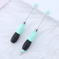 Bolígrafo grueso DIY verde menta con una cómoda empuñadura de goma negra suave - Punta de bala 1,0 mm / Verde Claro Caqui