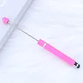 Pink telescopic stylus bead pen for DIY crafts with capacitive touch screen tip - 58-Fluorescent Rose Red