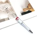 Silver Halloween beaded ballpoint pen with a red blood drip design for DIY craft - Halloween Blood Drip Style / Silver