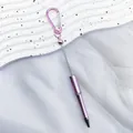 Penna a perline rosa metallizzato portatile con moschettone per perline personalizzate - 1.0 Tipo Proiettile / Rosa chiaro