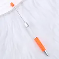 Bolígrafo naranja DIY con tubo vacío para cuentas y rellenos de joyería artesanal - Naranja Fluorescente
