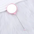 Espejo de mano rosa para cuentas DIY con cristal de alta definición para maquillaje - 14.6x5.4cm / Rosa Claro Caqui