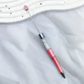DIY beadable ballpoint pen in metallic pink with colorful candy confetti - 1.0mm Bullet Tip / Mocha Coffee