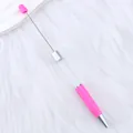 Bolígrafo rosa DIY para abalorios con cuerpo transparente para decoración creativa - Rojo Rosa Fluorescente